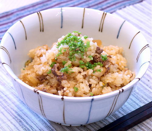 牛肉とキムチの炊き込みご飯レシピ