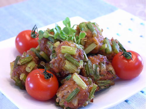 キムチ肉だんごの変わり揚げレシピ