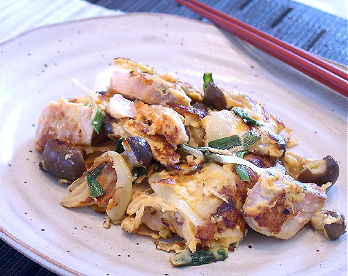 鮭と野菜のキムチピカタレシピ