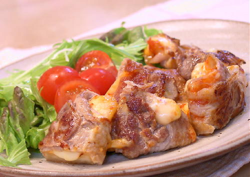 特選カクテキとチーズの豚肉巻きレシピ