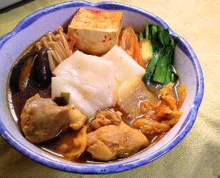 餅入り鶏キムチチゲレシピ