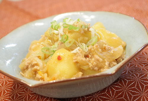 今日のキムチ料理レシピ：ひき肉キムチじゃがいも