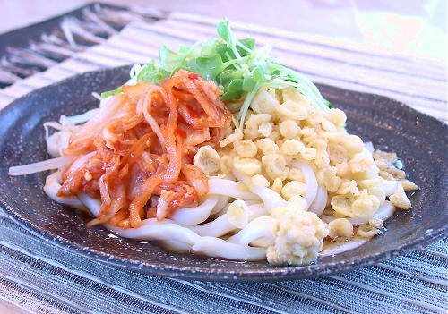 冷やしキムチうどんレシピ