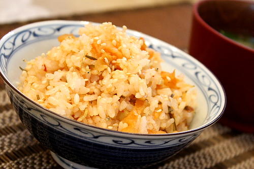 じゃこと割干しキムチの混ぜご飯レシピ