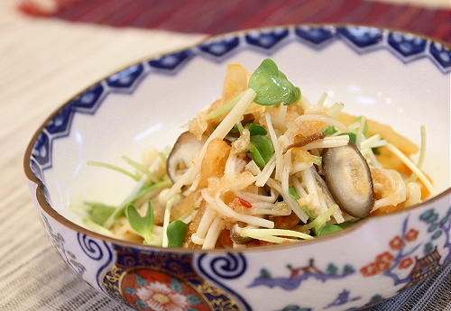 今日のキムチ料理レシピ：きのことキムチのおろし和え