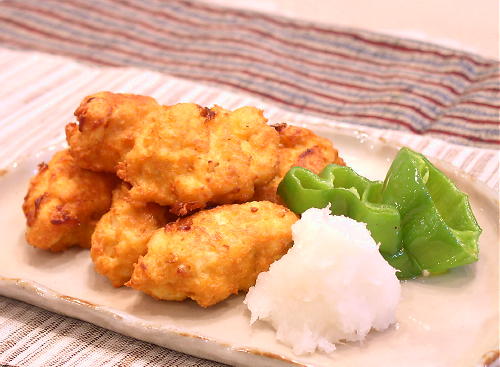 鶏ひき肉と豆腐の落とし揚げレシピ