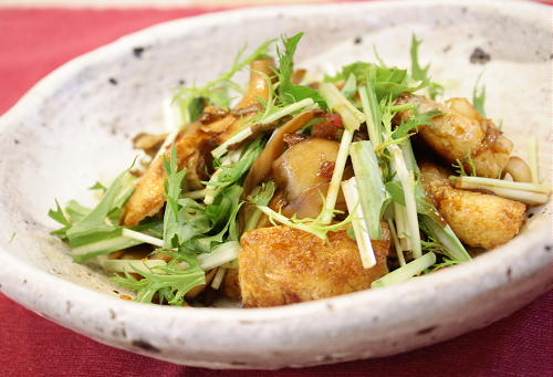 今日のキムチ料理レシピ：油揚げとキムチの甘辛炒め