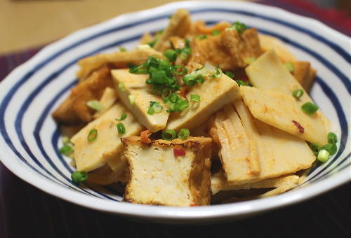 今日のキムチレシピ：キムチ入り竹の子と厚揚げの煮物