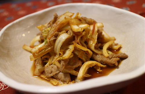 今日のキムチ料理レシピ：白菜のピリ辛甘酢炒め