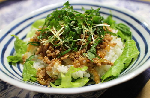 今日のキムチレシピ：ピリ辛ひき肉御飯