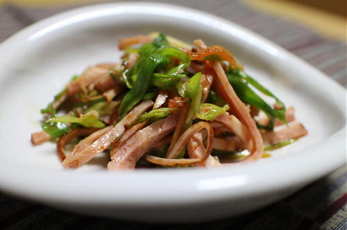 今日のキムチ料理レシピ：焼豚とねぎのピリ辛和え