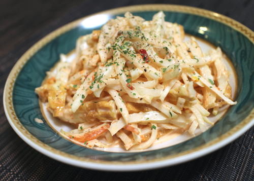 今日のキムチ料理レシピ：ちくわと大根のキムチマヨ和え