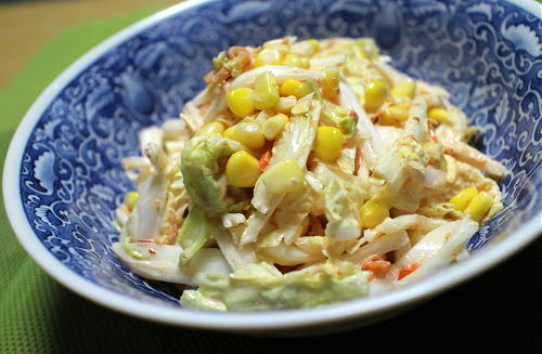 今日のキムチ料理レシピ：白菜のピリ辛マヨサラダ