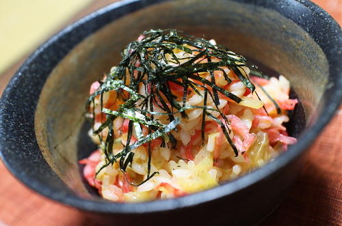 今日のキムチ料理レシピ：桜エビとキムチのリゾット