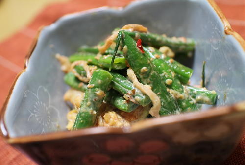 今日のキムチ料理レシピ：いんげんとキムチのごまマヨ和え