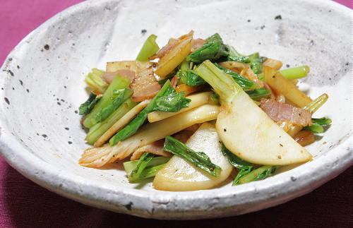 今日のキムチ料理レシピ：かぶとキムチのあっさり炒め