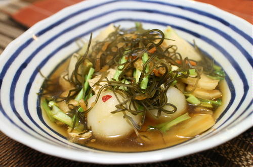 今日のキムチ料理レシピ：カブと白菜キムチのさっと煮