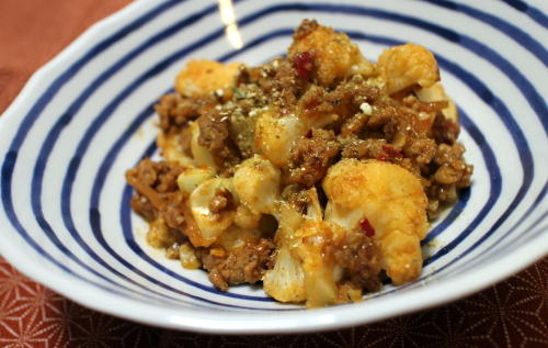 今日のキムチ料理レシピ：麻婆カリフラワー