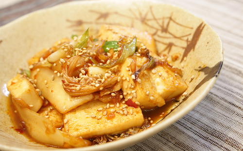 今日のキムチ料理レシピ：キムチ豆腐