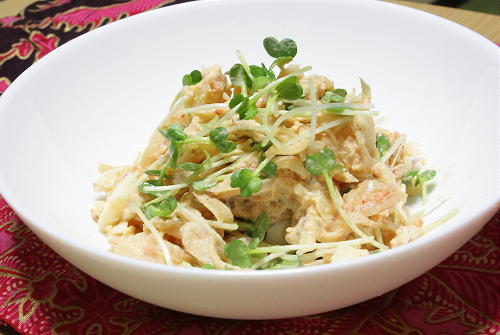 今日のキムチ料理レシピ：切り干し大根とキムチの卵サラダ