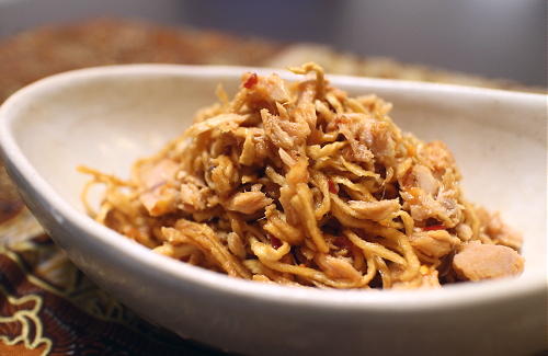 今日のキムチ料理レシピ：切り干し大根のピリ辛ツナ和え