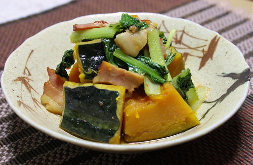 今日のキムチ料理レシピ：かぼちゃの甘辛煮