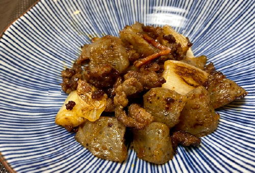 今日のキムチ料理レシピ：こんにゃくのピリ辛ひき肉炒め