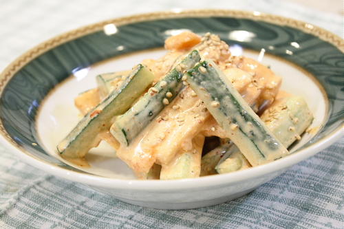 今日のキムチ料理レシピ：大根キムチと胡瓜の味噌マヨ和え