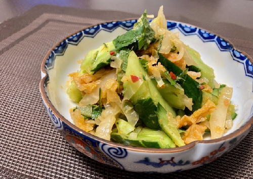 今日のキムチ料理レシピ：胡瓜のキムチザーサイ和え