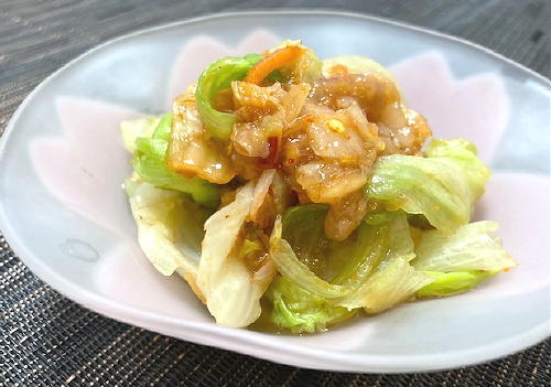 今日のキムチ料理レシピ：レタスの梅キムチ和え