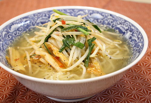 今日のキムチ料理レシピ：もやしキムチラーメン