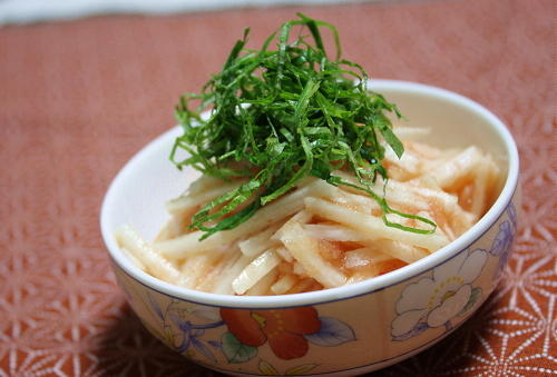 今日のキムチ料理レシピ：長芋のピリ辛たらこ和え