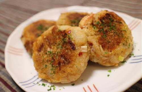 今日のキムチ料理レシピ：里芋とキムチのお焼き