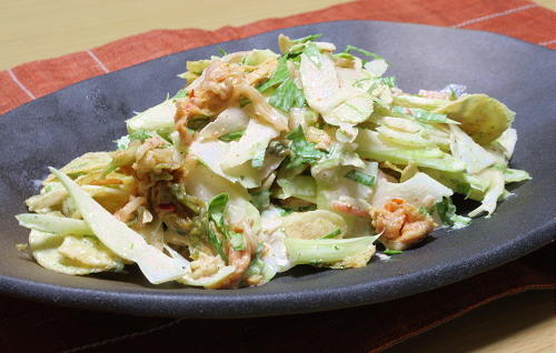 今日のキムチ料理レシピ：セロリチップスキムチサラダ