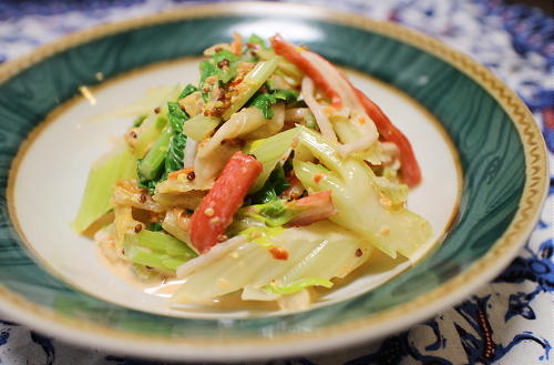 今日のキムチ料理レシピ：セロリのキムチマヨサラダ