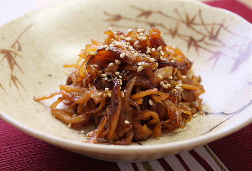 今日のキムチ料理レシピ：生姜とキムチの甘辛煮え