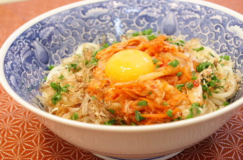 今日のキムチ料理レシピ：キムチ卵素麺