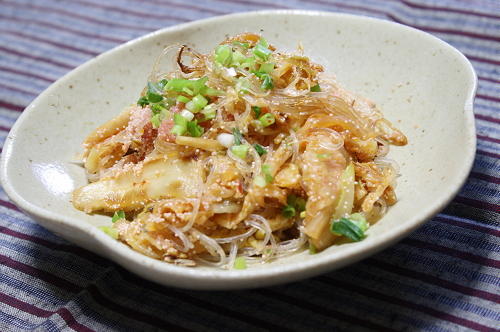 今日のキムチ料理レシピ：たらこキムチ春雨