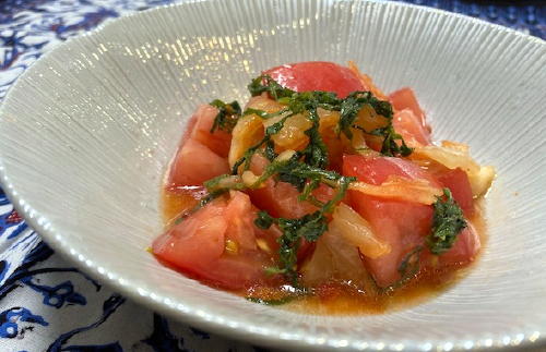 今日のキムチ料理レシピ：トマトとキムチの甘酢和え