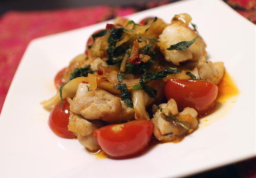 今日のキムチ料理レシピ：鶏肉とキムチの甘酢炒め