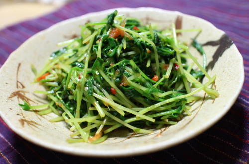 今日のキムチ料理レシピ：豆苗のキムチ和え