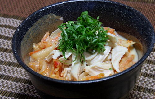 今日のキムチ料理レシピ：豆乳キムチそうめん