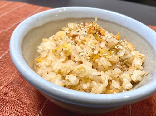 今日のキムチ料理レシピ：梅ジャコキムチご飯