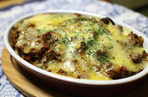 ズッキーニと茄子の牛ひき肉チーズ焼きレシピ