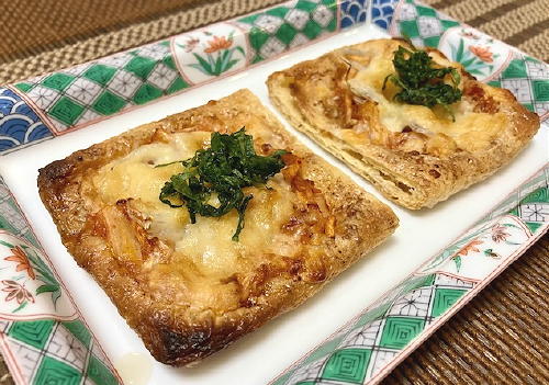 今日のキムチ料理レシピ：シラスとキムチの油揚げピザ