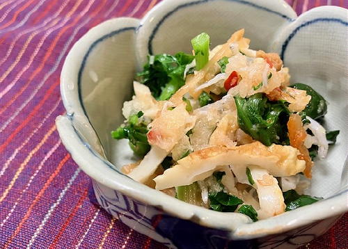 今日のキムチ料理レシピ：青菜とキムチのおろし和え
