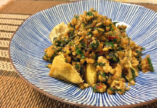 今日のキムチ料理レシピ：厚揚げのピリ辛にらひき肉あんかけ