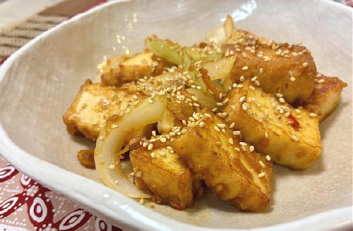 今日のキムチ料理レシピ：厚揚げのピリ辛生姜焼き