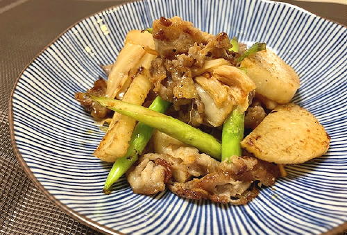 今日のキムチ料理レシピ：豚肉と長芋とキムチのポン酢醤油炒め