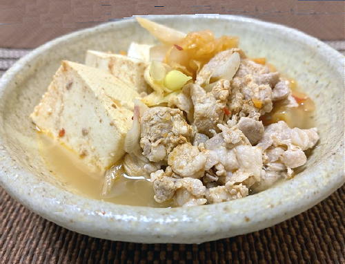 今日のキムチ料理レシピ：キムチ肉豆腐